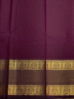 Peachish Orange and purple kanchipuram silk saree- PSSR274