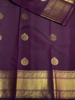 Deep purple kanchipuram silk saree- PSSR275