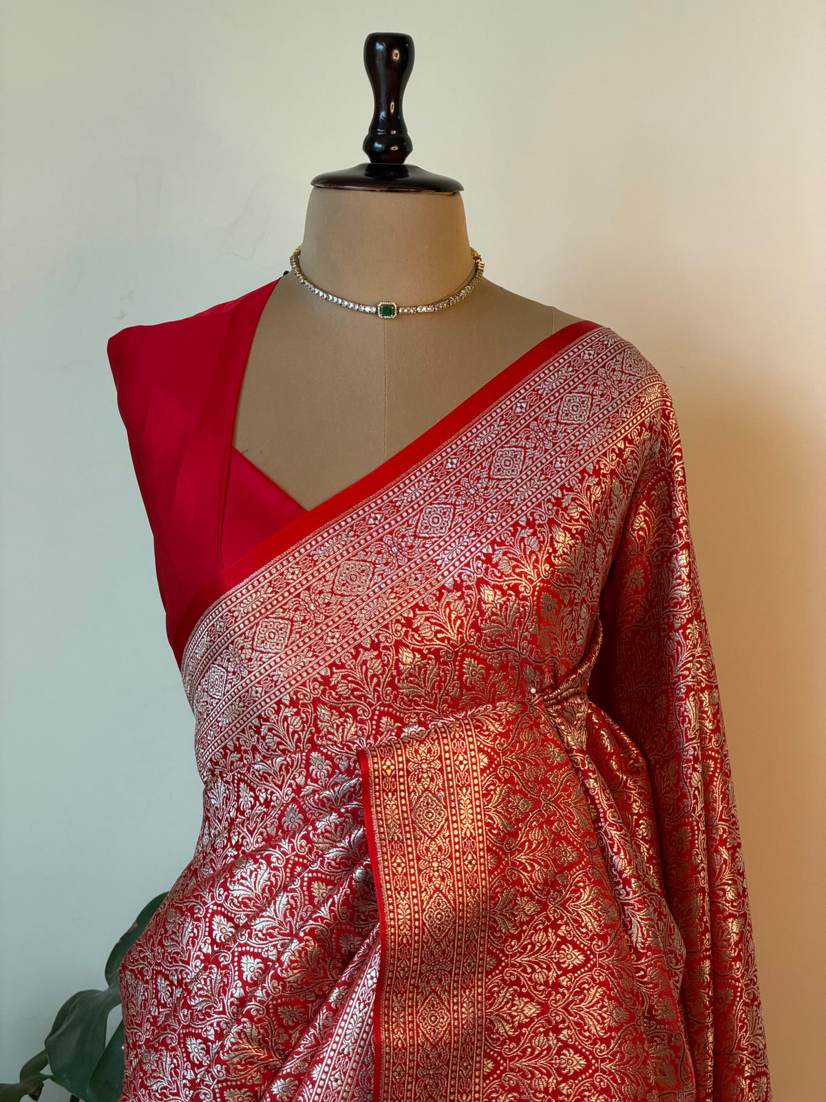 Red Bridal banarasi silksaree -PBR9B