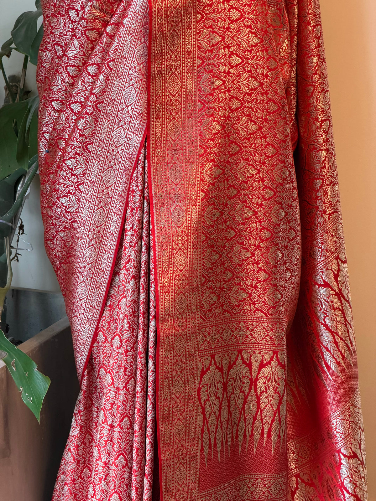 Red Bridal banarasi silksaree -PBR9B