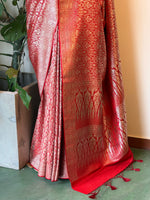 Red Bridal banarasi silksaree -PBR9B