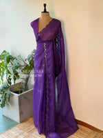 Violet Pure Organza sareesaree -PBR11C
