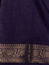 Navy Blue Brocade banarasi saree -MPSB50E