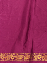 Wine Semi Mysore crepe Silk Saree - PBRMJ6C