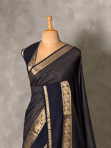 Navy Blue Soft silk Saree - PBRFA4D