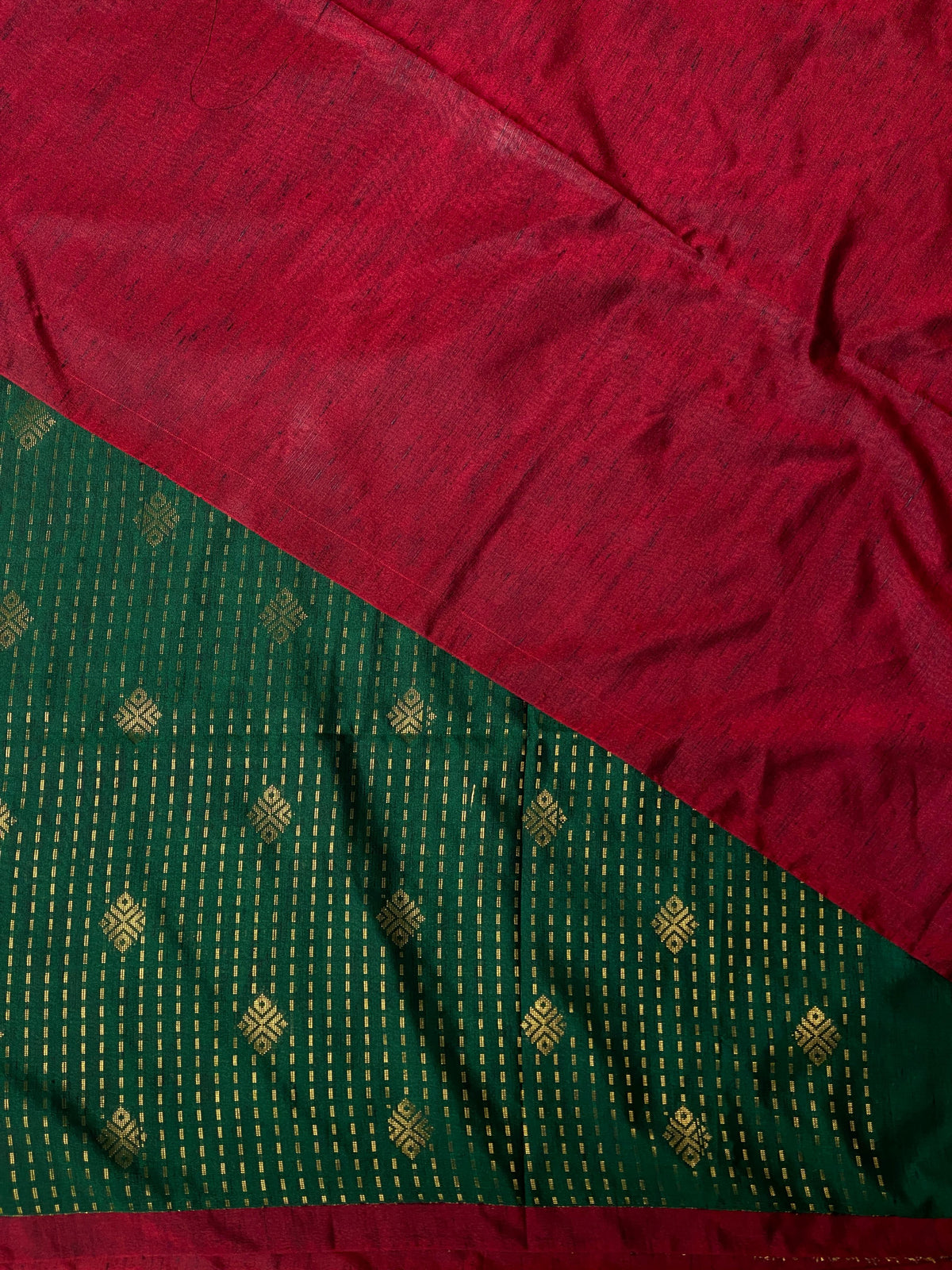 Green and maroon soft silk saree - PSS073A