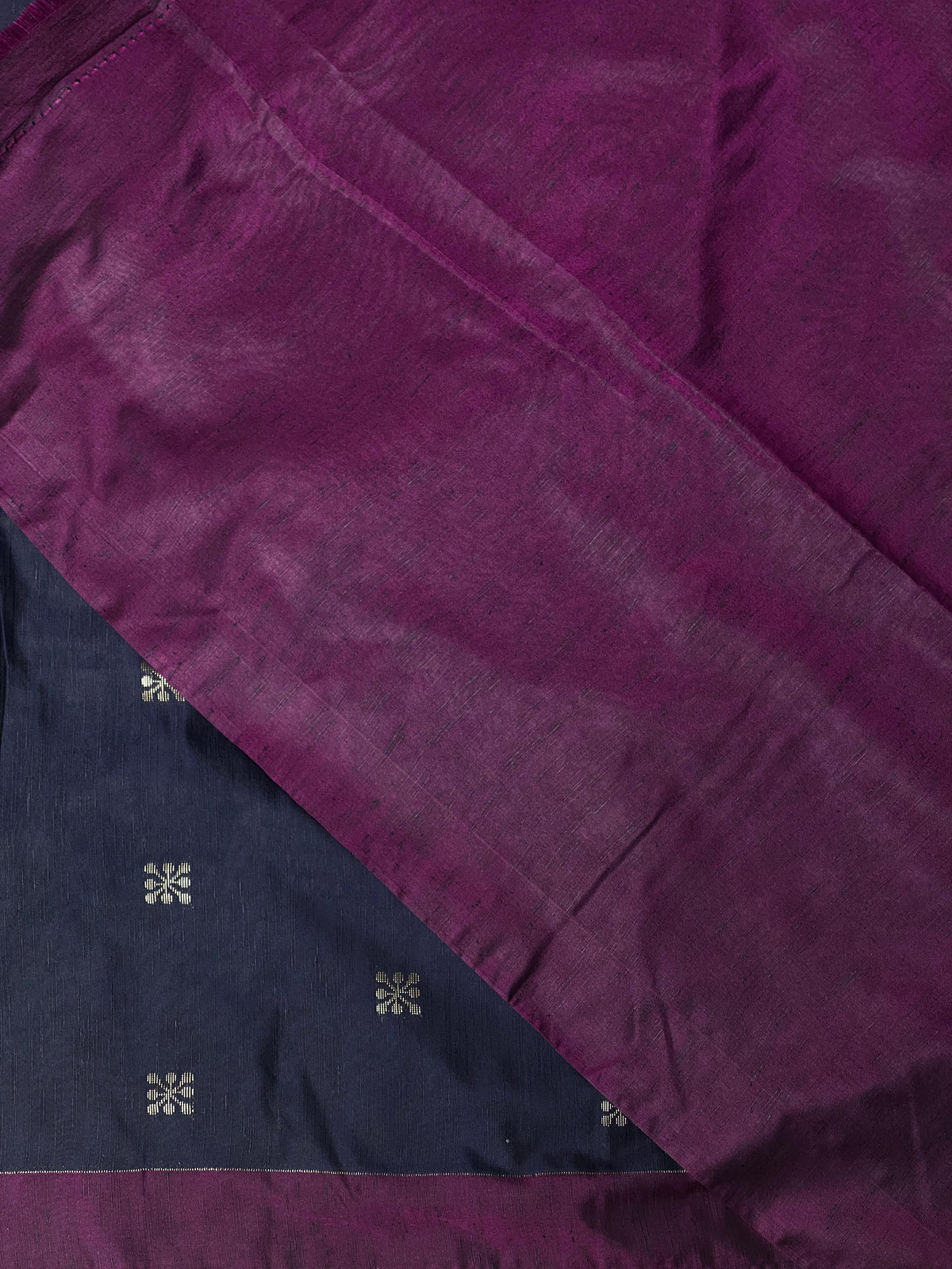Black and wine soft silk saree - PSS074A1