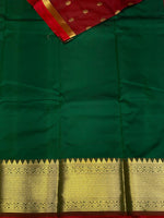 Maroon and green silk saree- PSS031A
