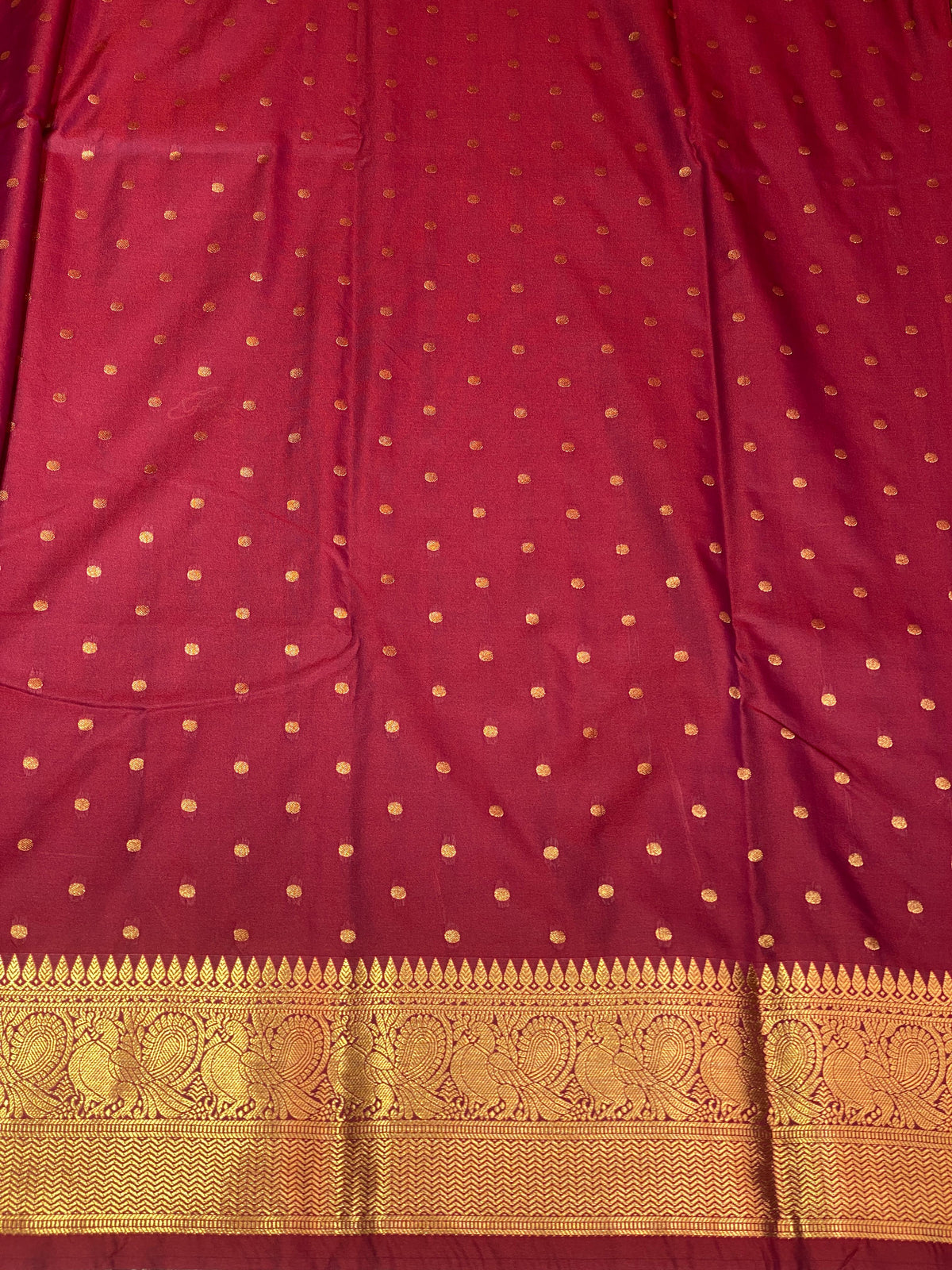 Maroon kanchipuram silk saree - PEACOCKMAROON