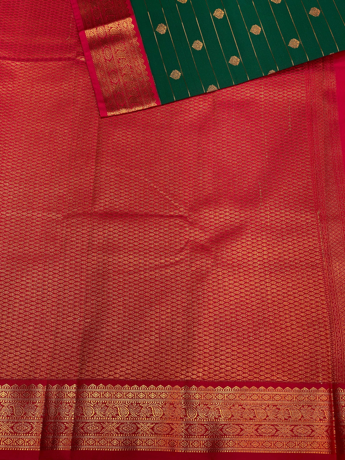 Dark green and magenta soft silk saree - PSS060A