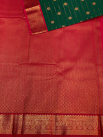 Dark green and magenta soft silk saree - PSS060A