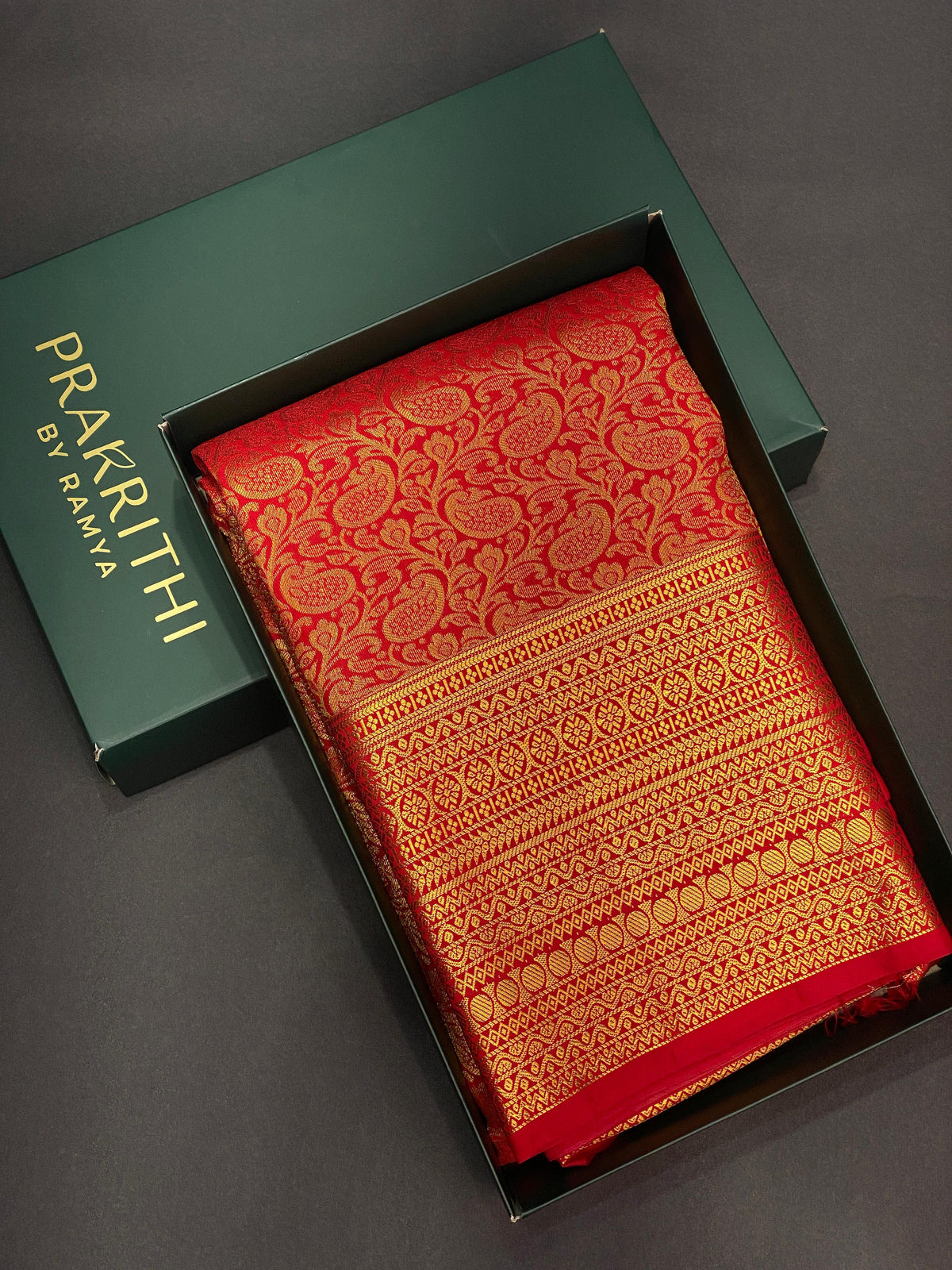 Red bridal kanchipuram saree- PBK004