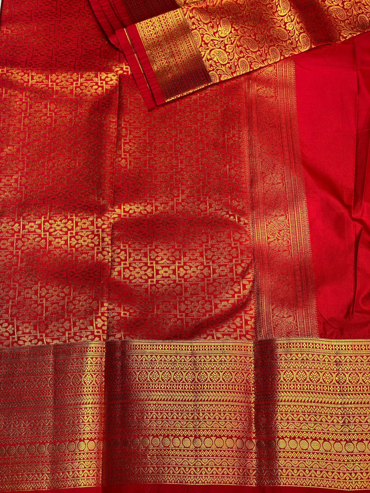 Red bridal kanchipuram saree- PBK004