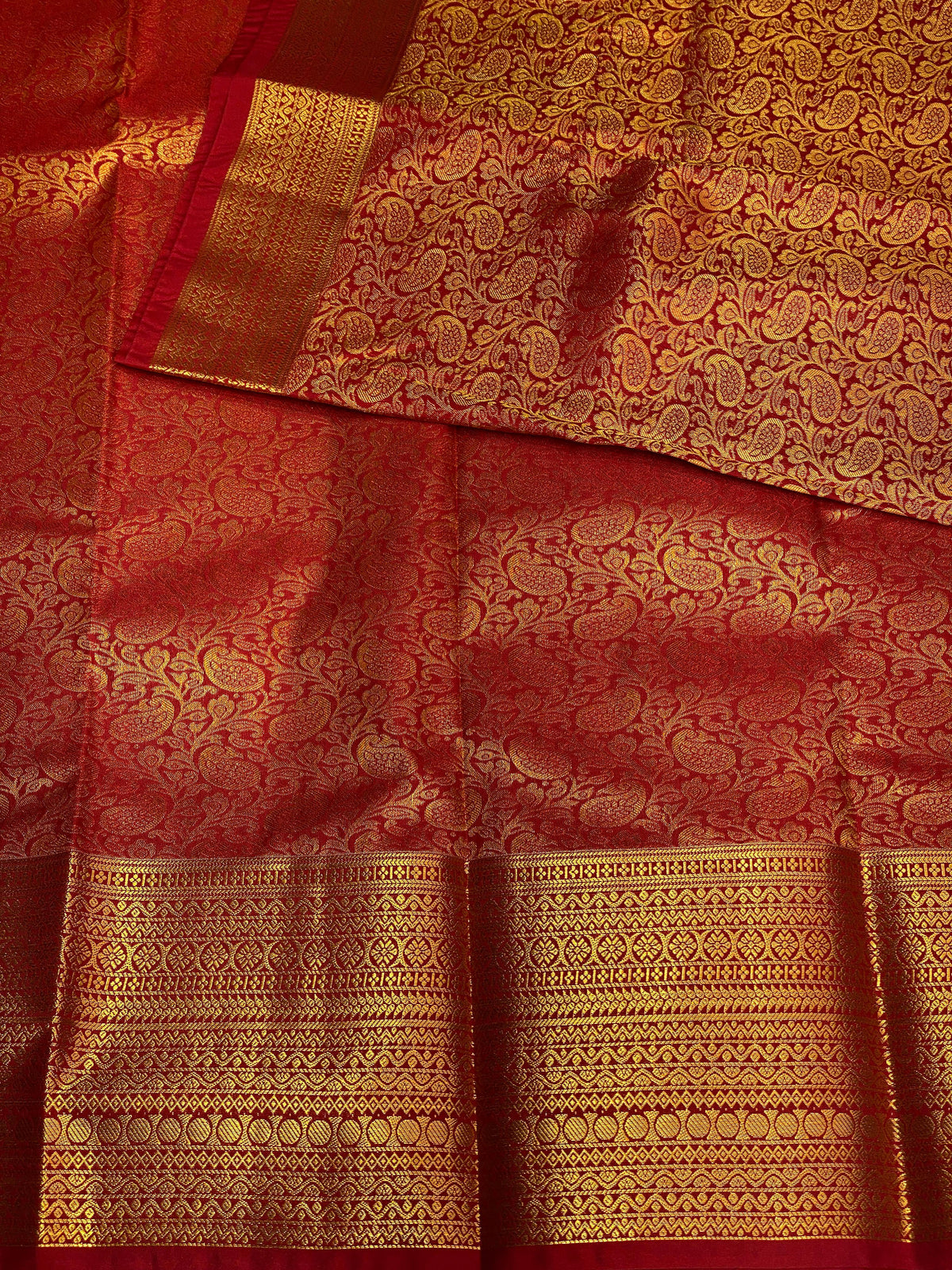 Maroon red bridal kanchipuram saree- PBK005