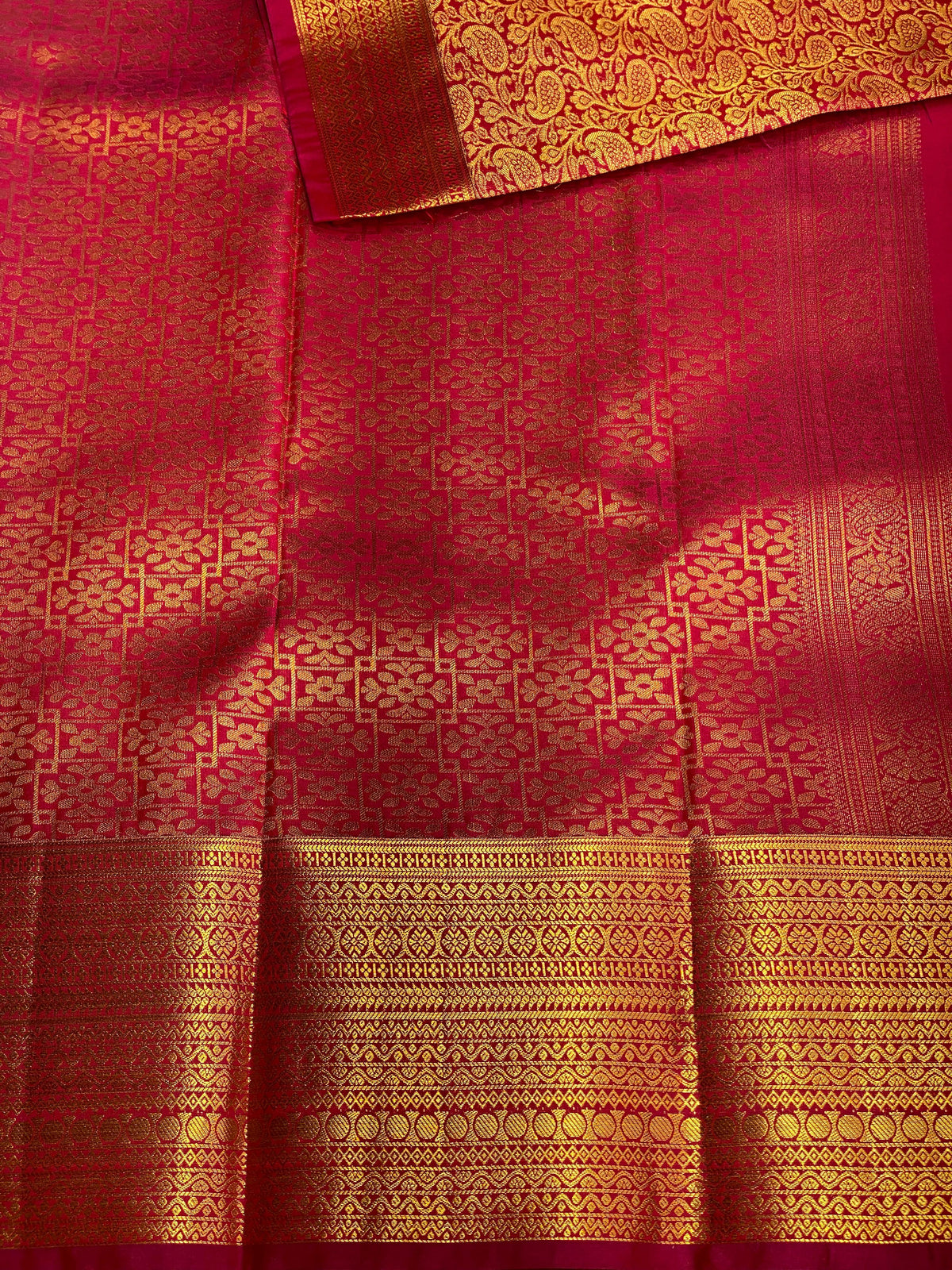 Wine red bridal kanchipuram saree- PBK002