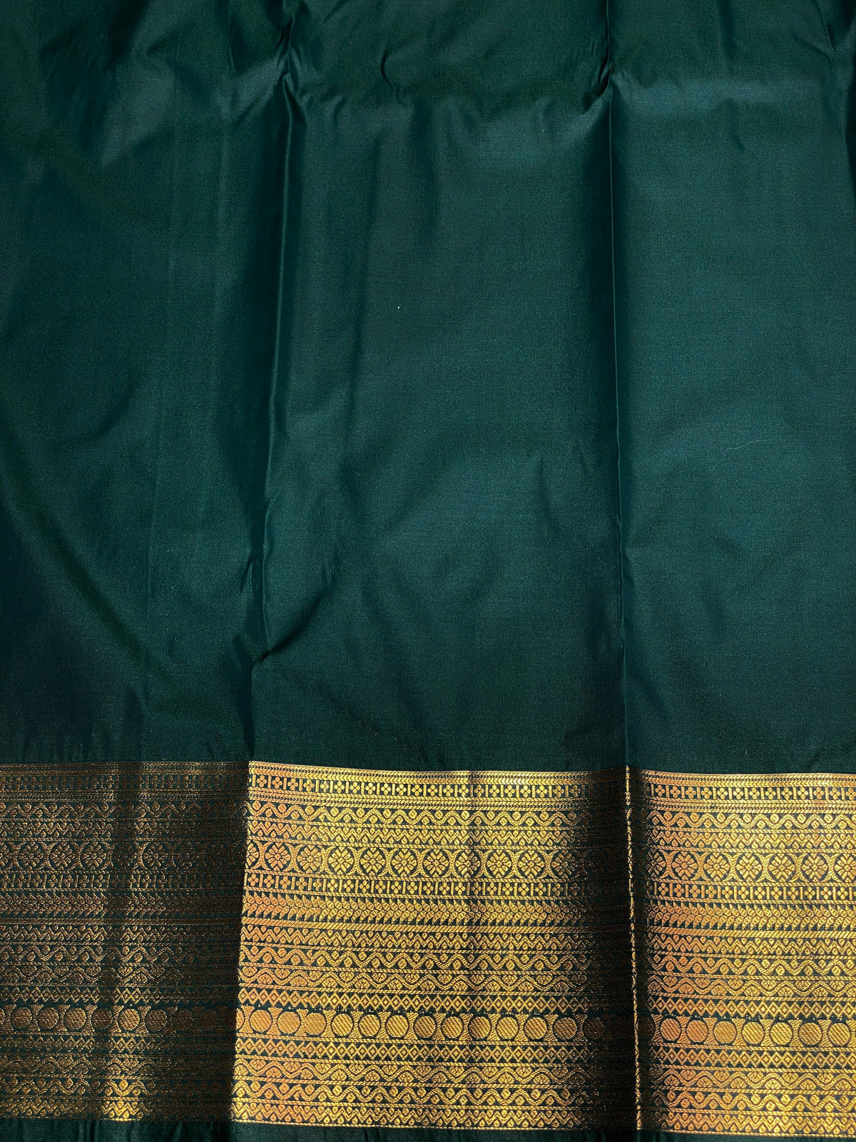 Dark green bridal kanchipuram saree- PBK007