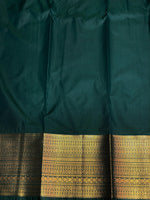 Dark green bridal kanchipuram saree- PBK007