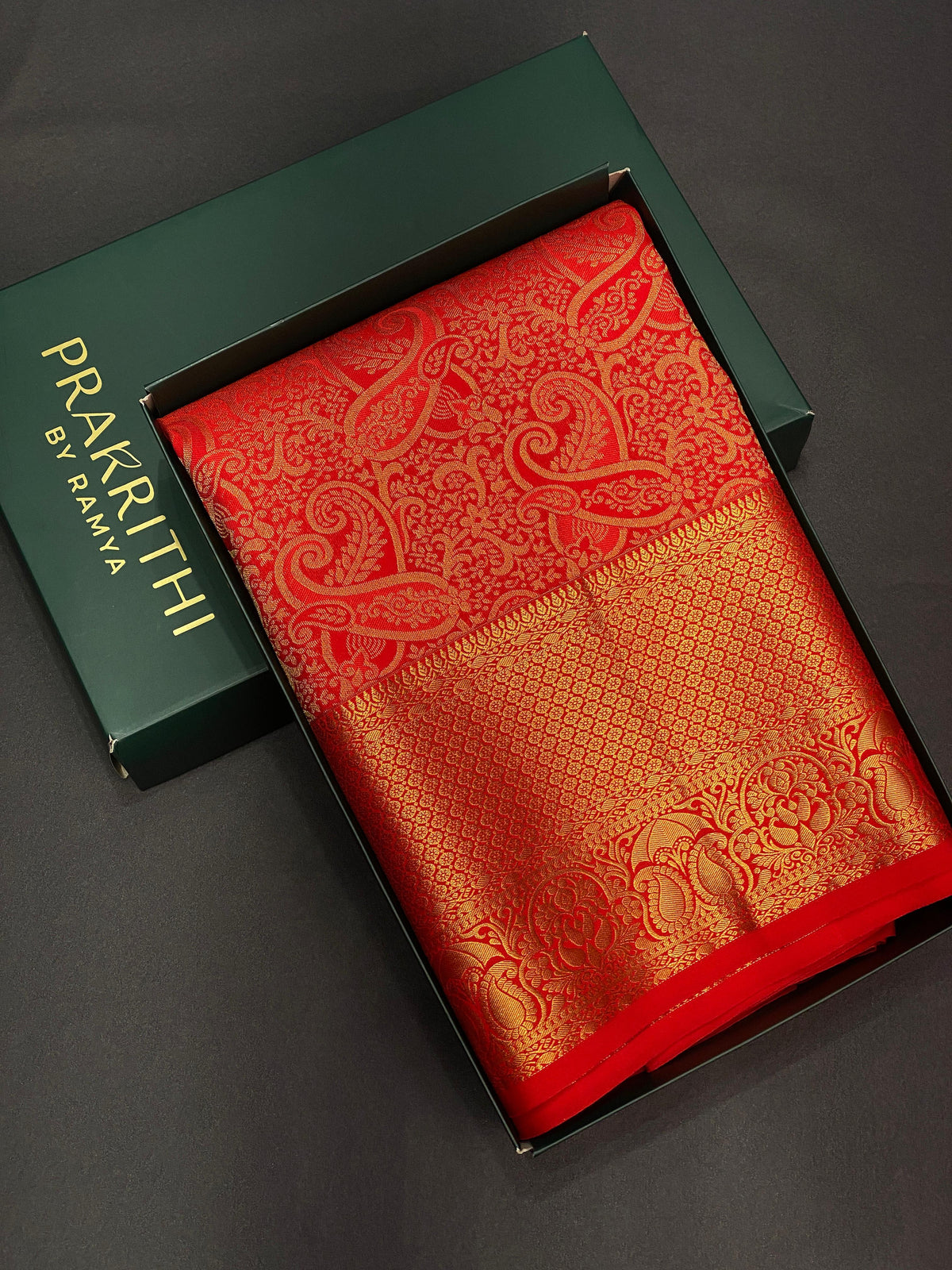 Red bridal kanchipuram saree- PSK002