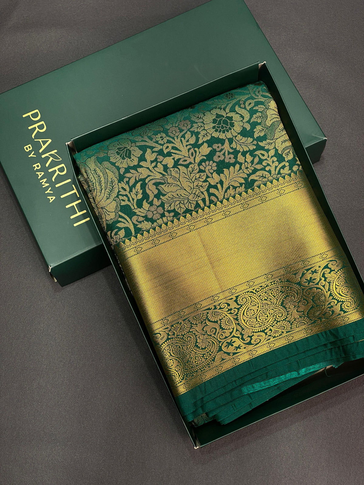 Green bridal kanchipuram saree- PSK003