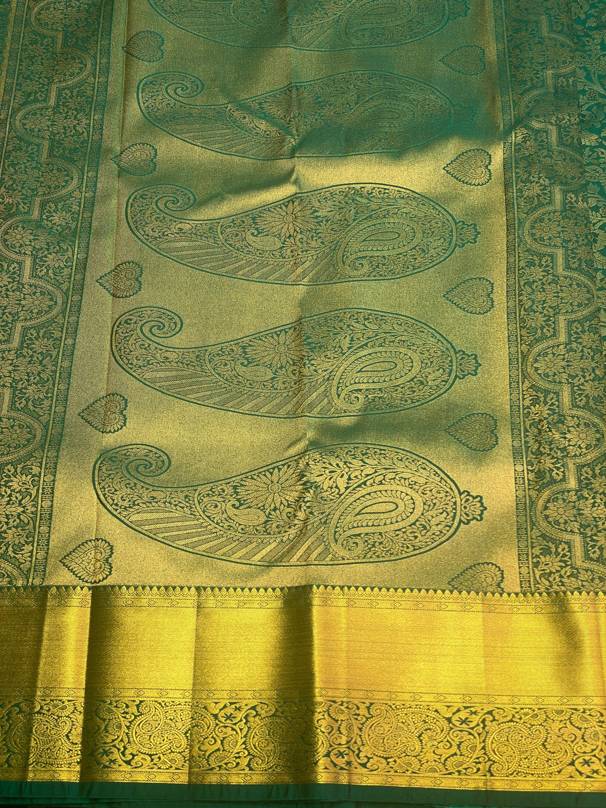 Green bridal kanchipuram saree- PSK003
