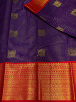 Violet an Red silk saree- PSSV