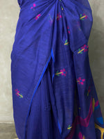 Blue cotton silk saree - PCS03