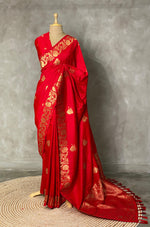 Red Soft banarasi saree - PBANRED