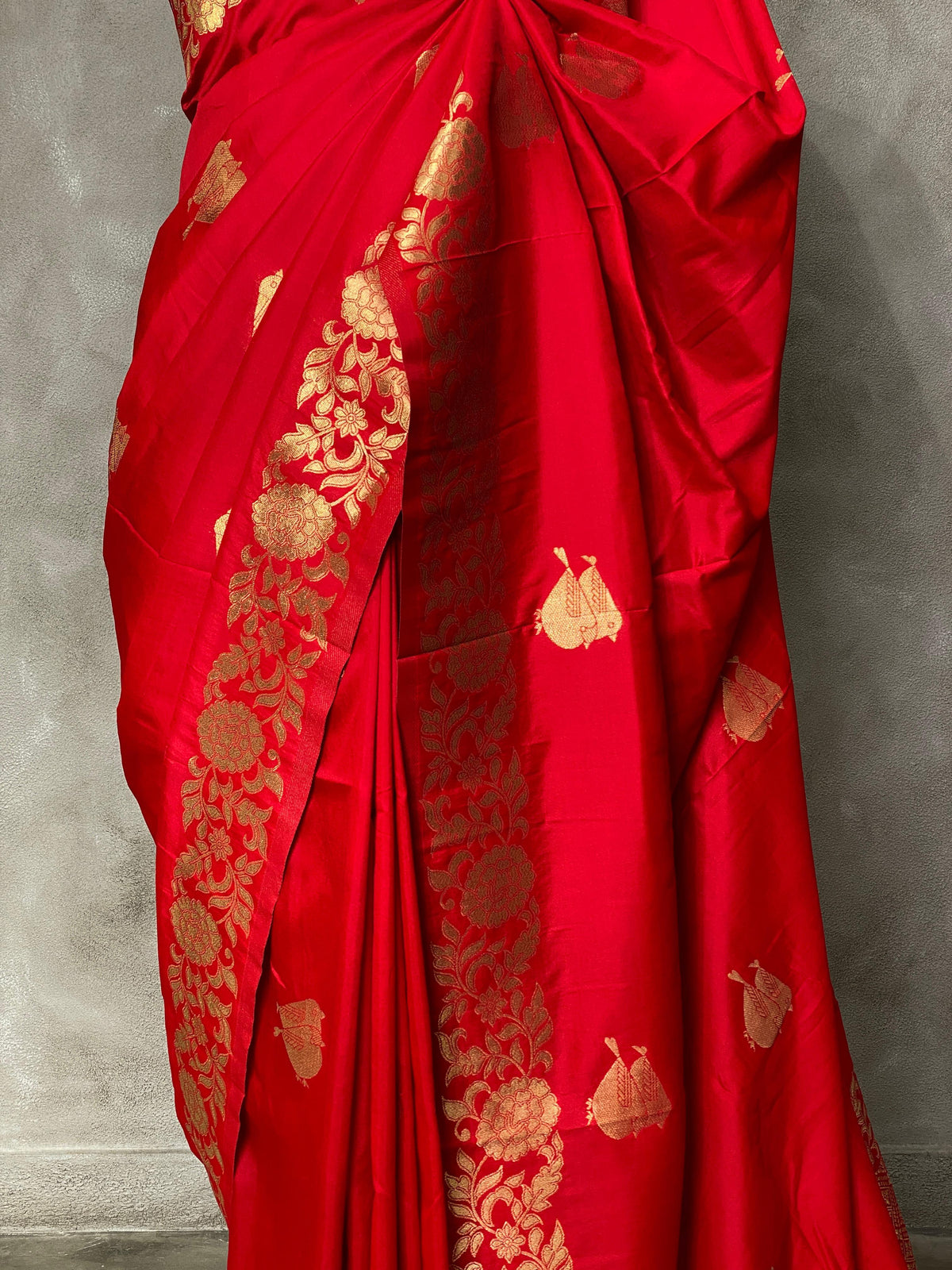 Red Soft banarasi saree - PBANRED