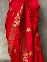 Red Soft banarasi saree - PBANRED