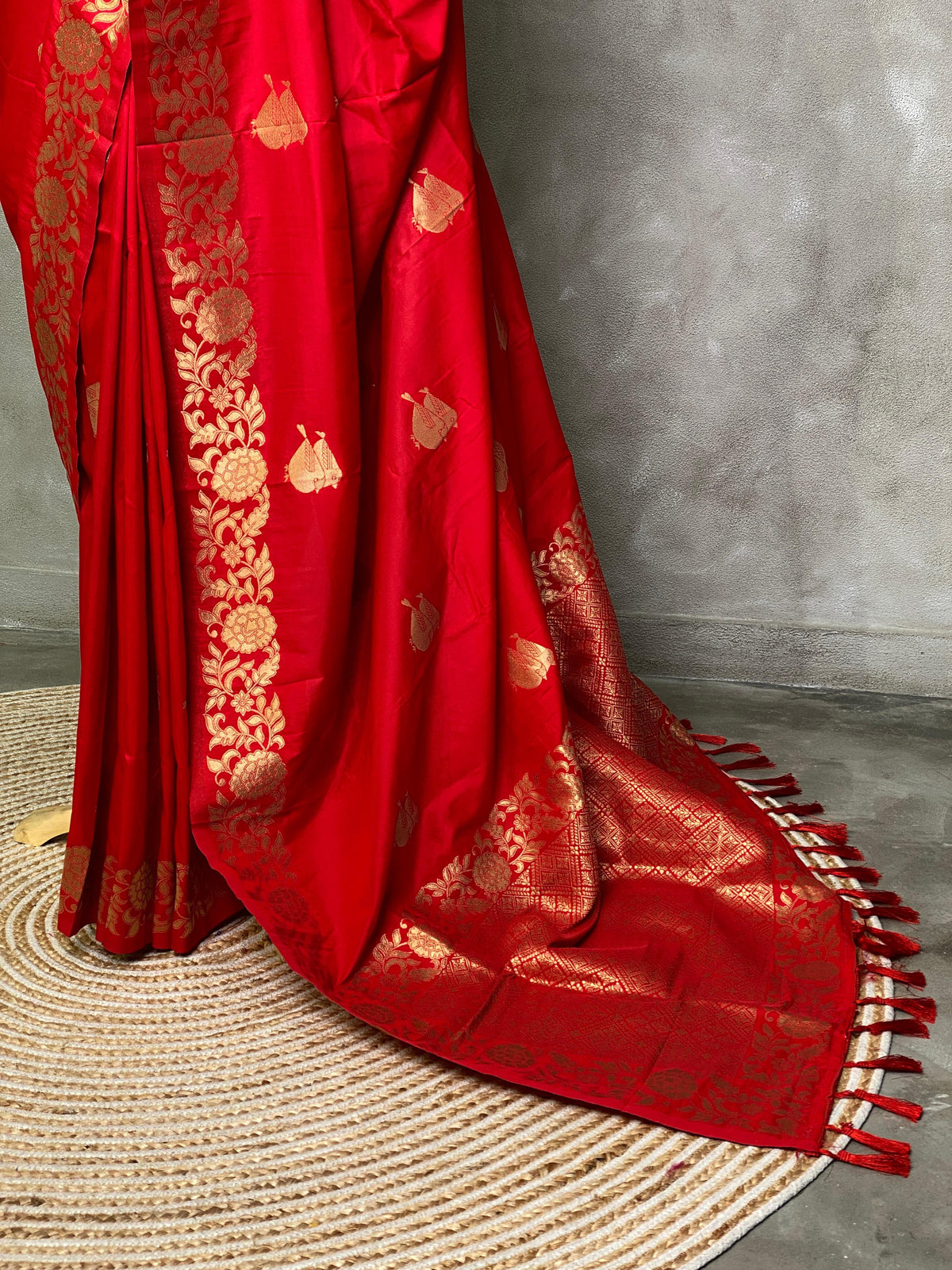 Red Soft banarasi saree - PBANRED