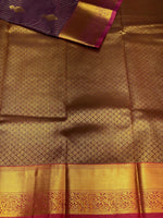 Dark wine and maroon stripes kanchipuram- SSI045