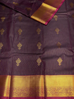 Dark wine and maroon stripes kanchipuram- SSI045