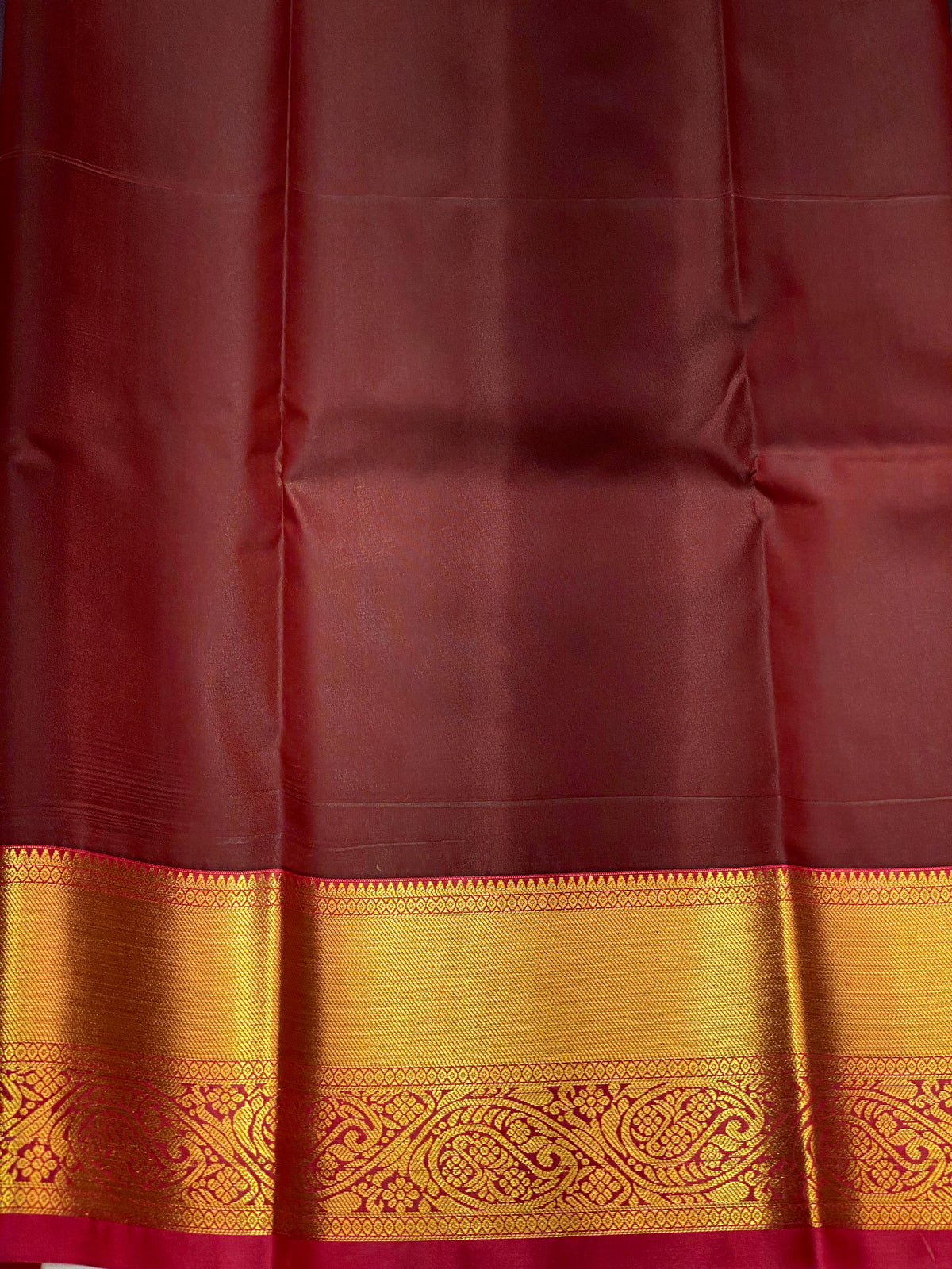 Dark wine and maroon stripes kanchipuram- SSI045