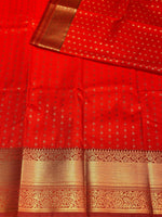 Orange and Brown silk saree- SS1066
