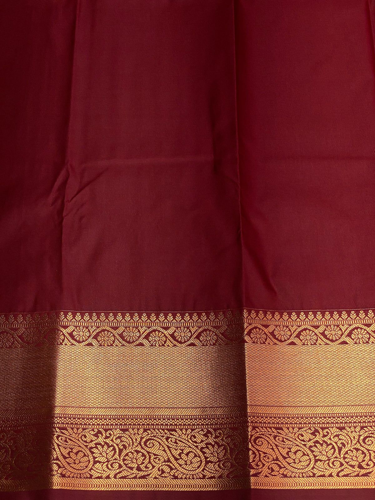 Light Orange and Brown silk saree- SS1059
