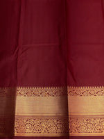 Light Orange and Brown silk saree- SS1059