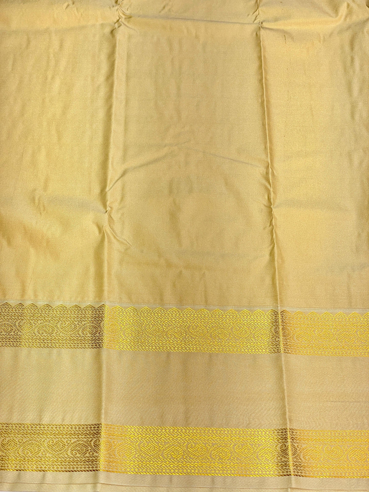Blue and off-white silk saree- PRG15