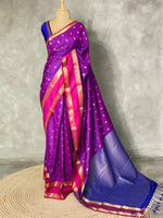 purple and Blue traditional kanchi saree - PSSPURPLE
