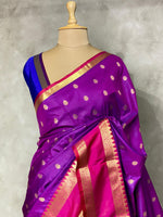 purple and Blue traditional kanchi saree - PSSPURPLE