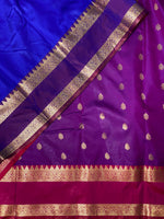 purple and Blue traditional kanchi saree - PSSPURPLE