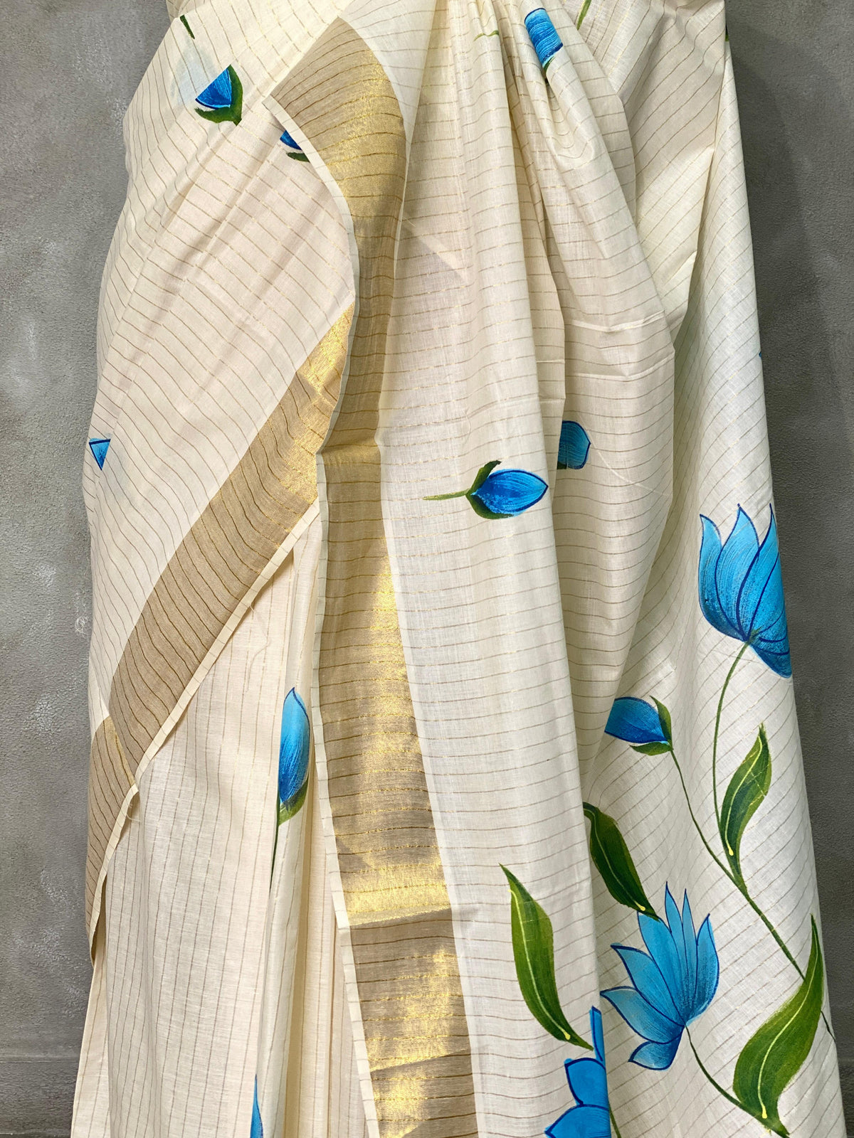 Kerala saree - ONAM6BLUE
