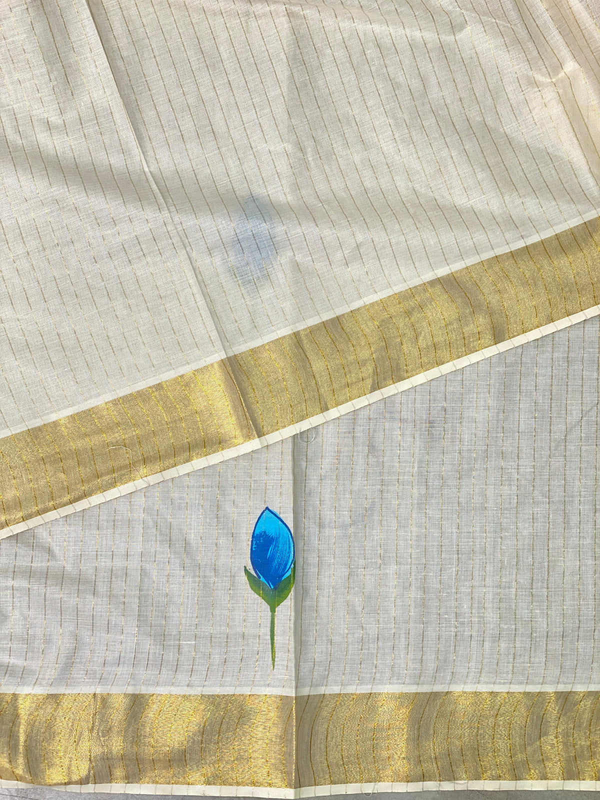 Kerala saree - ONAM6BLUE