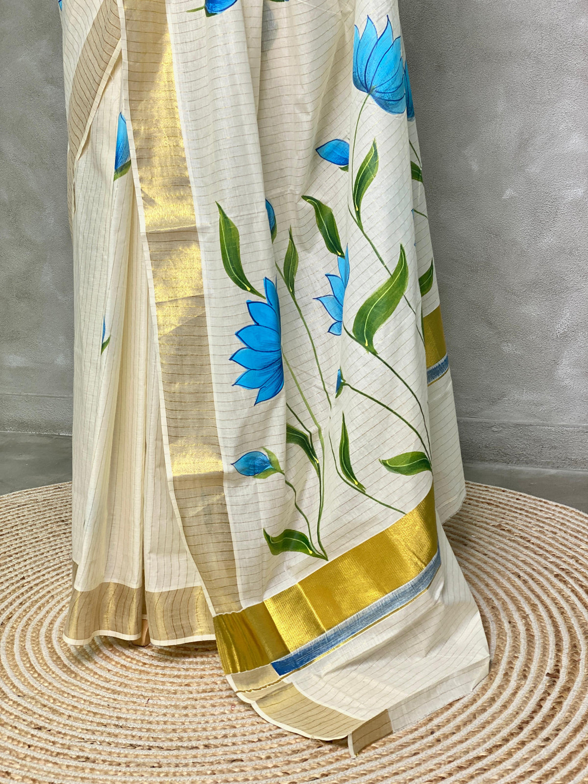 Kerala saree - ONAM6BLUE