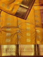 yellow and magenta silk saree- PSP1
