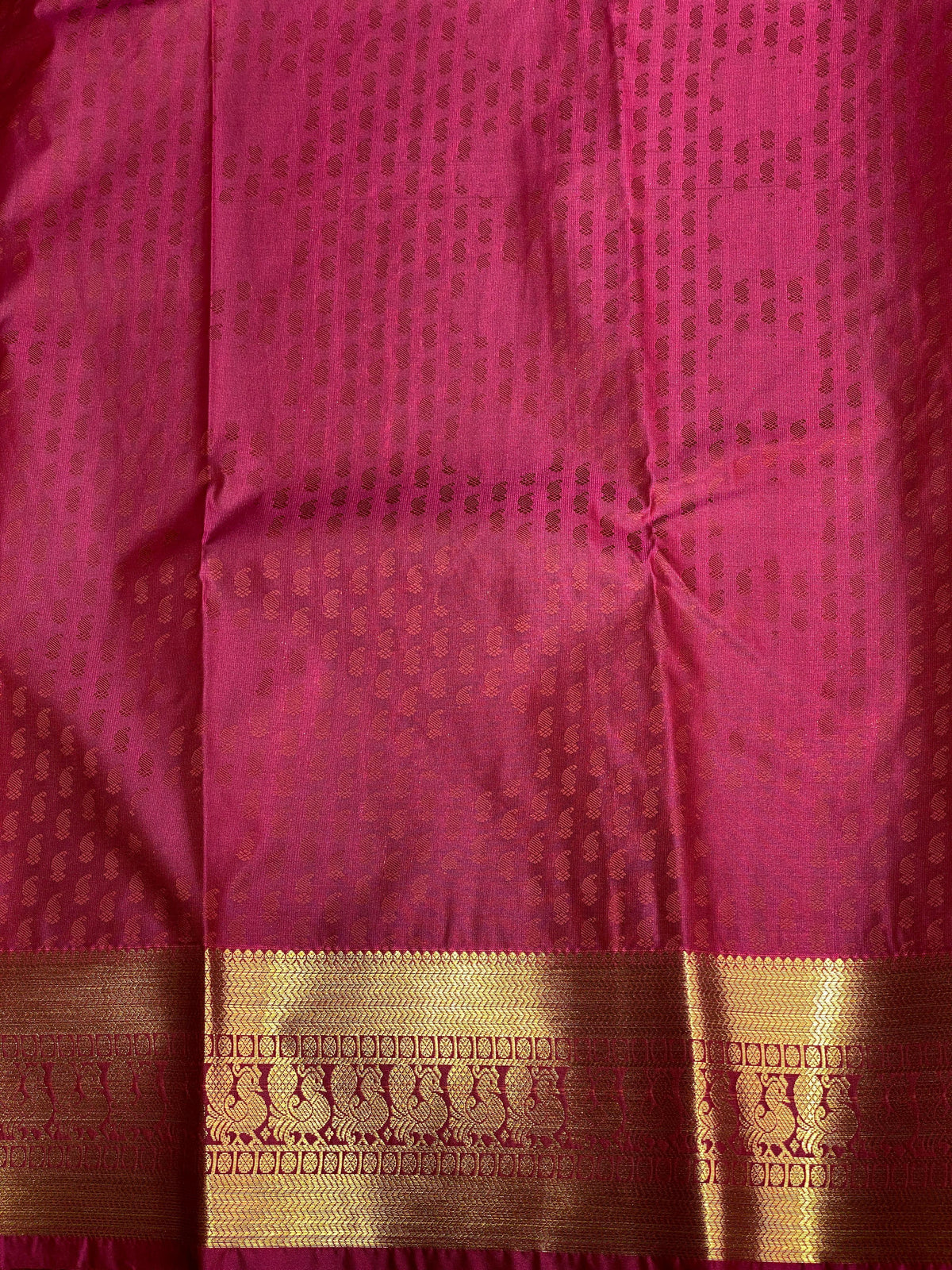 deep green and magenta silk saree- PSP4