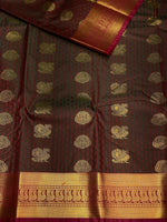 deep green and magenta silk saree- PSP4