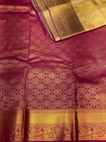 off white and magenta silk saree- PSP7
