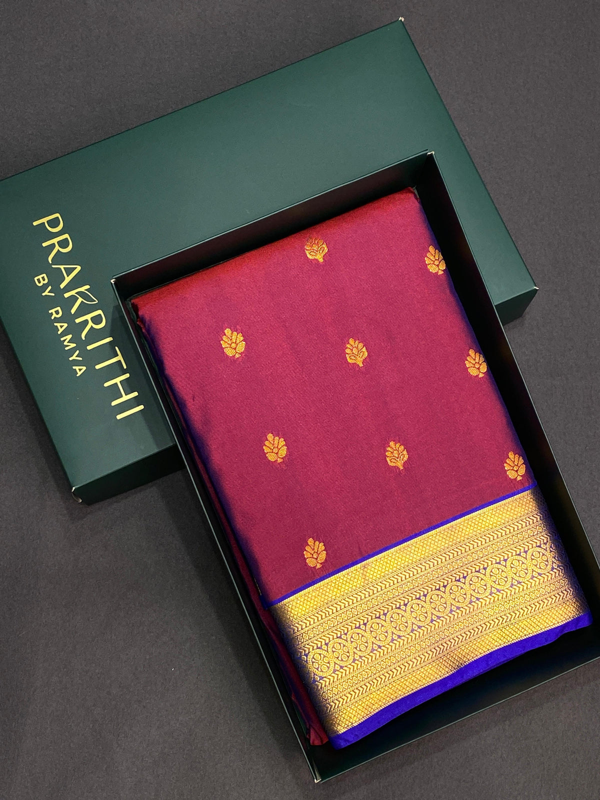 Green and Blue silk saree- PSPP6