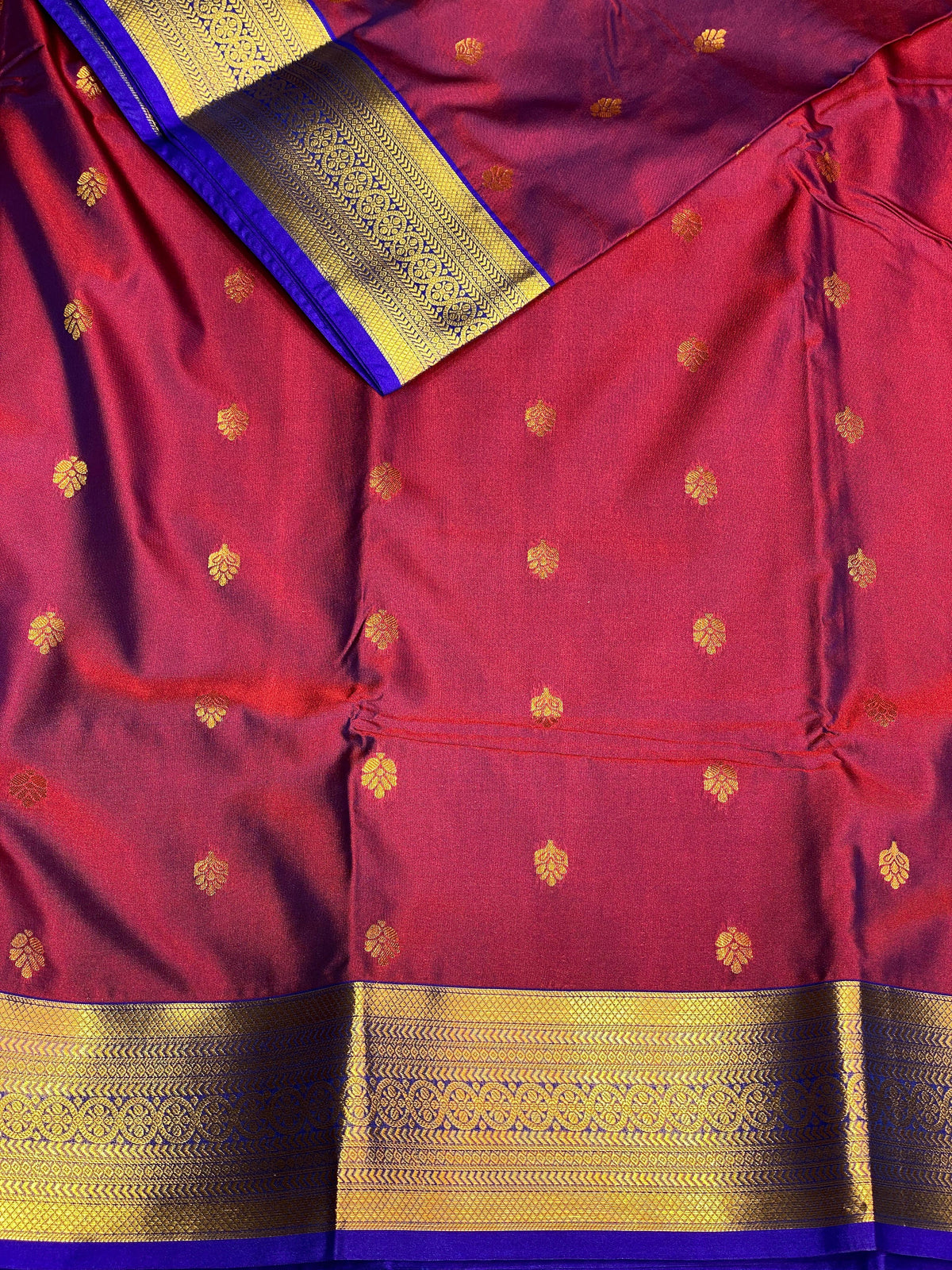 Green and Blue silk saree- PSPP6
