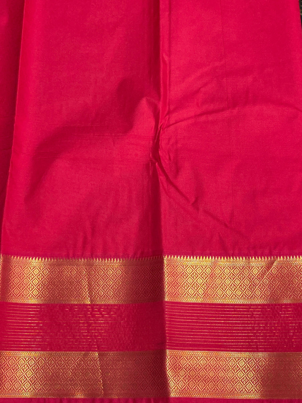 blackish green silk saree- PSSC7B